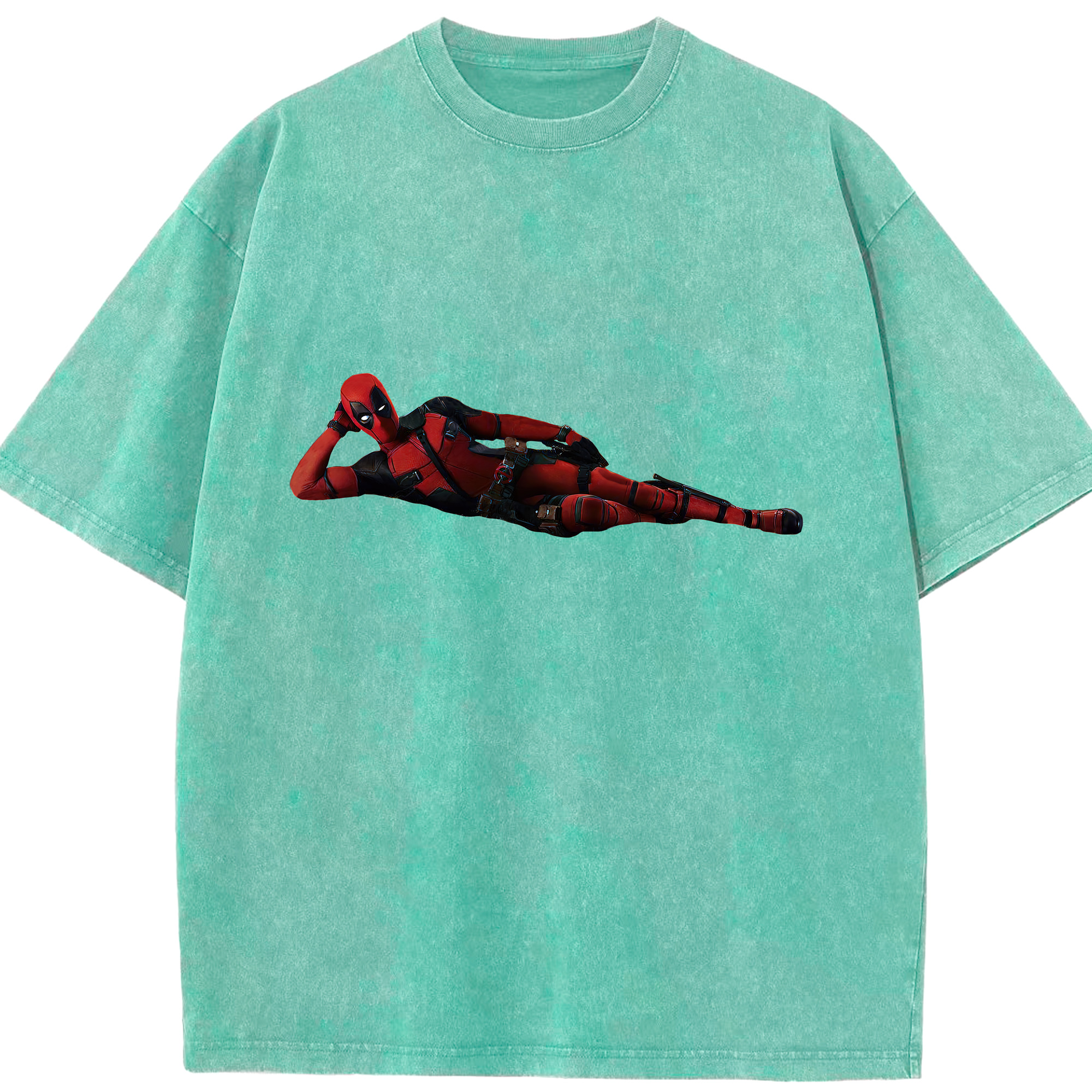（画像用） Deadpool デッドプール 綿100% ヴィンテージ風 半袖Tシャツ（フロントプリント）